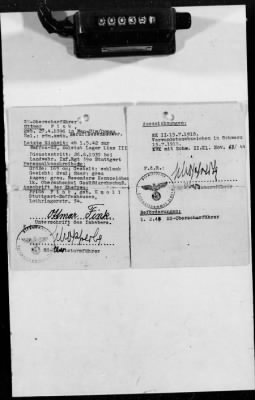 Personnel Files and Identification Papers > Military papers of SS-Technical Sergeant Ottmar Fink