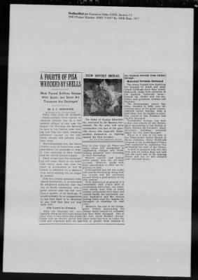 Thumbnail for General Records > Press Clippings: July 1944-August 1944