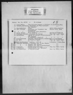 Thumbnail for Cultural Object Restitution And Custody Records > Presumably Czechoslovakia Or Austria Collection Of Music Notes (5,860 Volumes) Mü 42119-42222