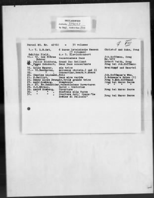 Thumbnail for Cultural Object Restitution And Custody Records > Presumably Czechoslovakia Or Austria Collection Of Music Notes (5,860 Volumes) Mü 42119-42222