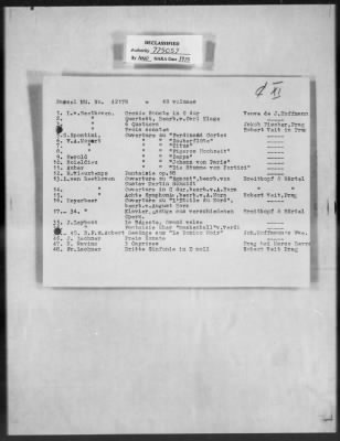 Thumbnail for Cultural Object Restitution And Custody Records > Presumably Czechoslovakia Or Austria Collection Of Music Notes (5,860 Volumes) Mü 42119-42222