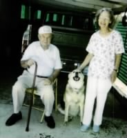 grandpa and grandma with shark