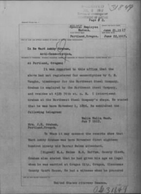Old German Files, 1909-21 > Ward Ashby Graham (#8000-31849)