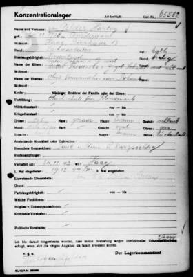 Camp Records - Inmate Cards > Records on Prisoners, Frys-Gert