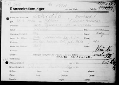 Camp Records - Inmate Cards > Records on Prisoners, Sche-Schu