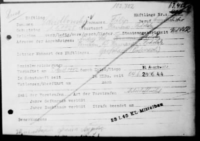 Camp Records - Inmate Cards > Records on Prisoners, Sche-Schu