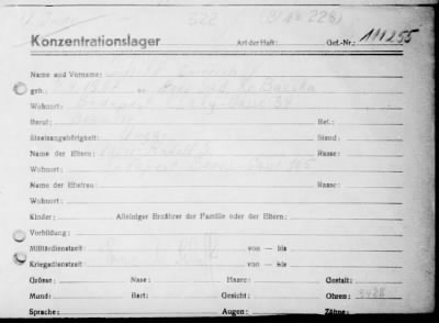 Camp Records - Inmate Cards > Records on Prisoners, Sche-Schu