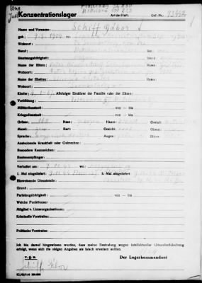 Camp Records - Inmate Cards > Records on Prisoners, Sche-Schu