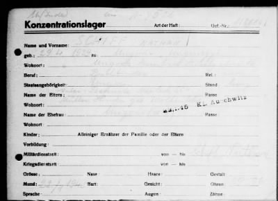 Camp Records - Inmate Cards > Records on Prisoners, Sche-Schu