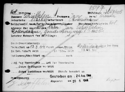 Camp Records - Inmate Cards > Records on Prisoners, Sche-Schu