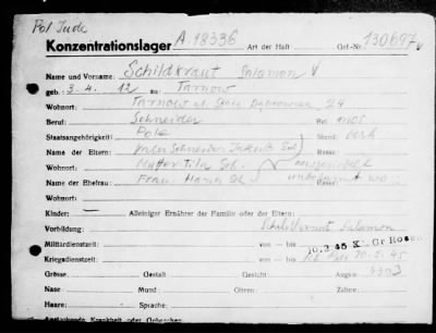 Camp Records - Inmate Cards > Records on Prisoners, Sche-Schu