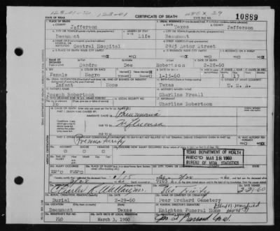 Page 1 in US Texas Death Certificates 1890 1976 Fold3