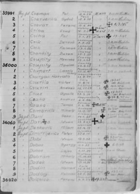 Flossenbürg Concentration Camp > Handwritten lists of inmates