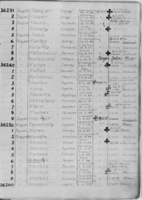 Flossenbürg Concentration Camp > Handwritten lists of inmates