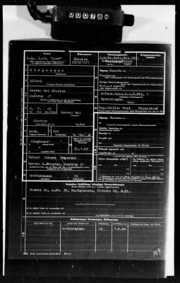 Personnel Files and Identification Papers > Personnel cards of SS troops, lists of awards & promotions