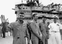 Apollo 13 Crew on the USS Iwo Jima