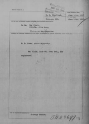 Old German Files, 1909-21 > William J. Clark (#8000-23697)