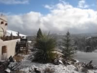 Snow at the Connolly Home in Prescott AZ. (Mile-High)