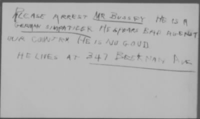 Old German Files, 1909-21 > Mr. Bussey (#224666)