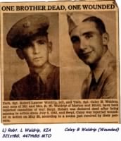 Caley Waldrip, B-26 Radio/Gunner (Left Brother R Laseter Waldrip, KIA 5 July'44 321st