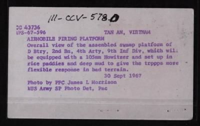 Battery D / 2nd Battalion / 4th Artillery / 9th Infantry Division > CC43736