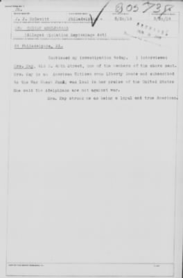 Old German Files, 1909-21 > Christ Adelphians (#205737)