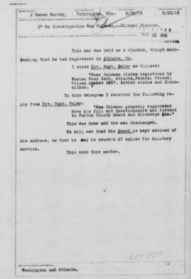 Old German Files, 1909-21 > Sam Coleman (#205780)