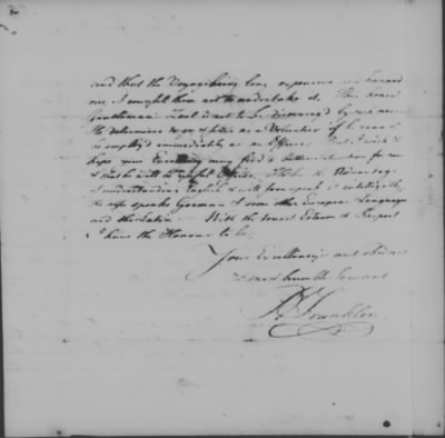 Ltrs from Benjamin Franklin > June 26, 1776 - July 22, 1783 (Vol 1)
