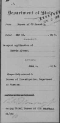 Old German Files, 1909-21 > Morris Altman (#207698)