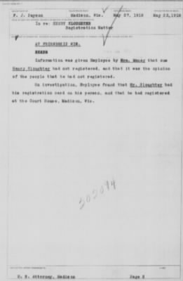 Old German Files, 1909-21 > Henry Sloughter (#202094)