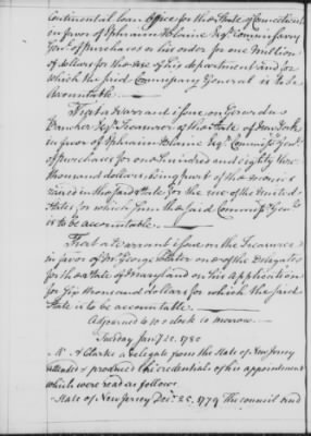 Rough Journals, 1774-89 > Nov 9, 1779 - Jan 26, 1780 (Vol 25)