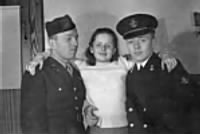 Lt Fred (AAC-Pilot), sister Marilyn and brother Paul, Us Navy.