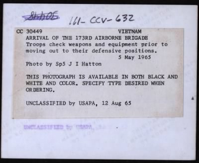 173rd Airborne Brigade-1965 > CC30449