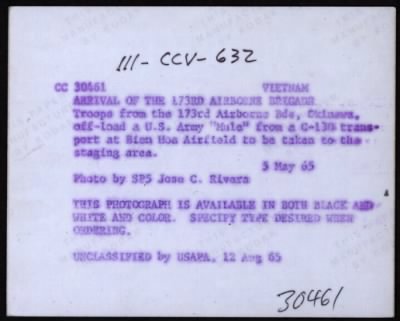 173rd Airborne Brigade-1965 > CC30461