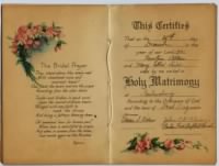 Wedding Certificate for Newton & Ella Alton