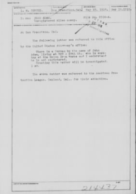Old German Files, 1909-21 > John Adam (#214437)