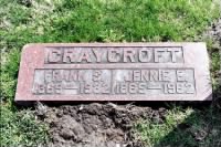 Frank and Jennie Craycroft grave marker