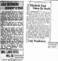 Elizabeth hasselbach Paul obituary