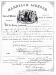Marriage certificate, Columbus Joel Craycroft and Rebecca A. Grable
