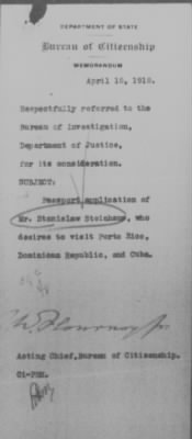 Old German Files, 1909-21 > Stanislaw Steinhaus (#191829)