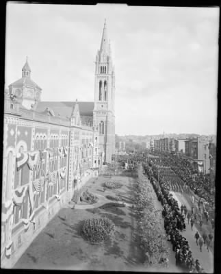 Leon Abdalian Photographs > Young soldiers marching, Mission Church