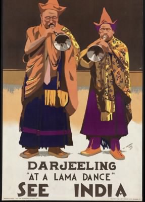 Thumbnail for Travel Posters > See India. Darjeeling "At a lama dance"