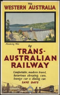 Travel Posters > To Western Australia by Trans-Australian Railway