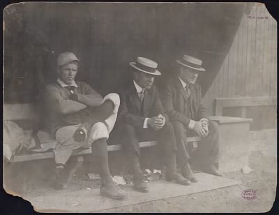 Thumbnail for McGreevey Collection > Lou Criger, Hugh Duffy and Hurst, Boston Americans