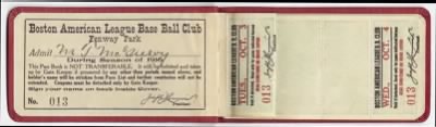 Thumbnail for McGreevey Collection > Boston Red Sox American League Championship pass, 1916