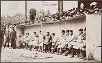 The Pittsburgh Pirates in the dugout at the Huntington Avenue Grounds[...] - Page 1