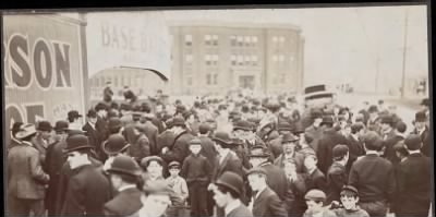 McGreevey Collection > Fans at entrance to the Huntington Avenue Grounds, 1903 World Series