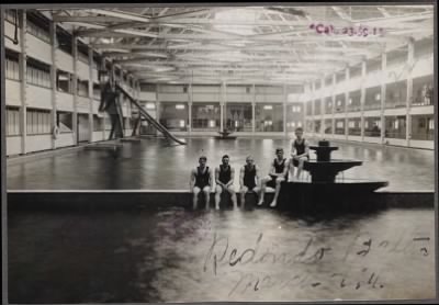 Thumbnail for McGreevey Collection > Boston Red Sox players in salt baths at Redondo Beach, California