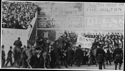 McGreevey Collection > Mounted police battle Boston Royal Rooters during 1912 World Series