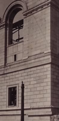 Thumbnail for Trustees' McKim Construction Photos > Bates Hall windows, construction of the McKim Building